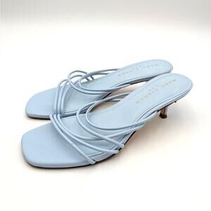 Marc Fisher Banna Strappy Sandals Women's Light Blue Leather Size US7.5M EU38